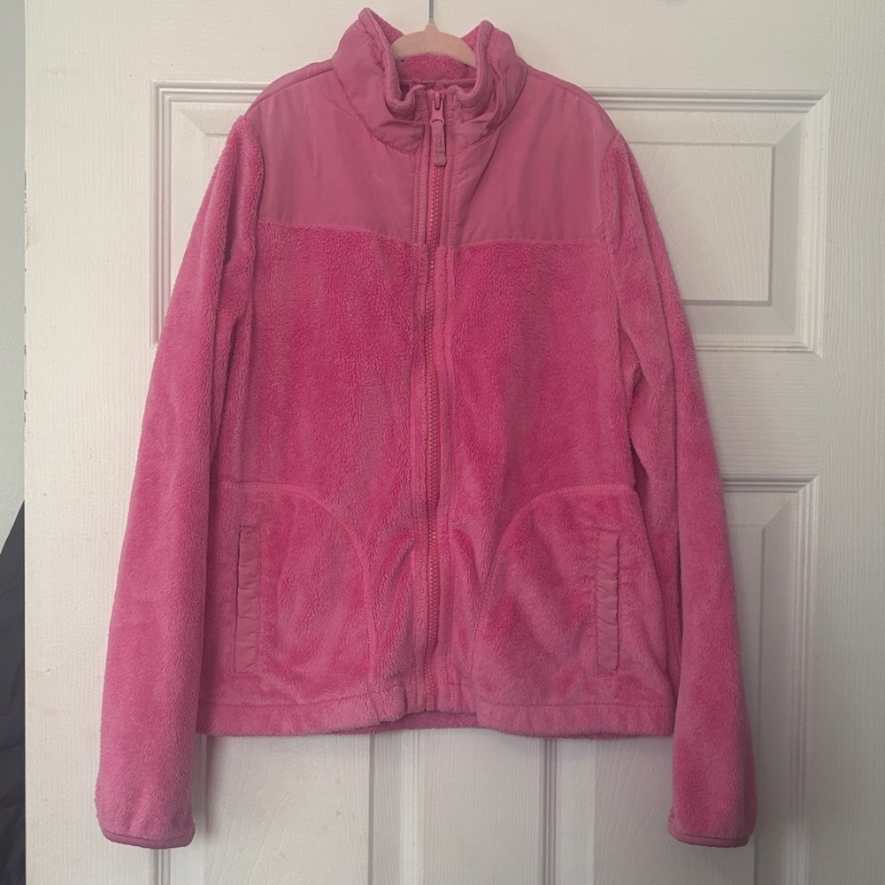 Children’s Place Pink Fleece Zip-Up Jacket Size 10/12